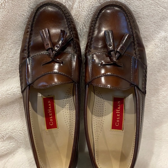 Men's Cole Haan City Pinch Slip-on HandSewn Leather Tassel Loafers Size 11 E EUC - Picture 3 of 12